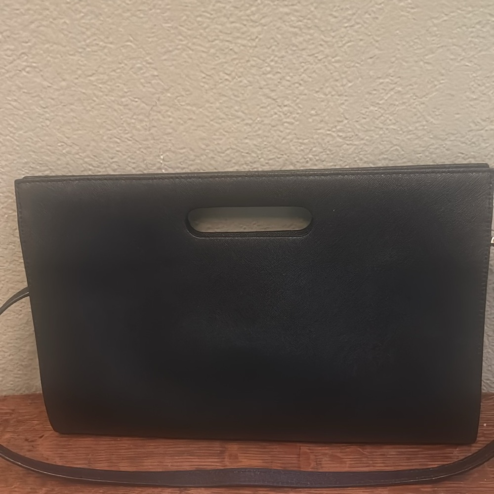Michael Michael Kors Tilda XL Saffiano Black Leather Clutch/Shoulderbag - Picture 4 of 10